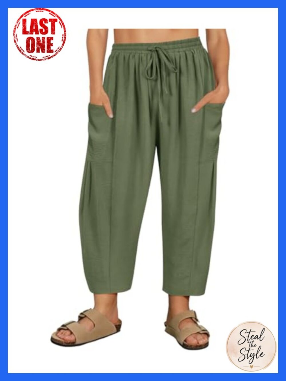 Plus Size Palazzo Harem Pants Drawstring Wide Leg with Pockets